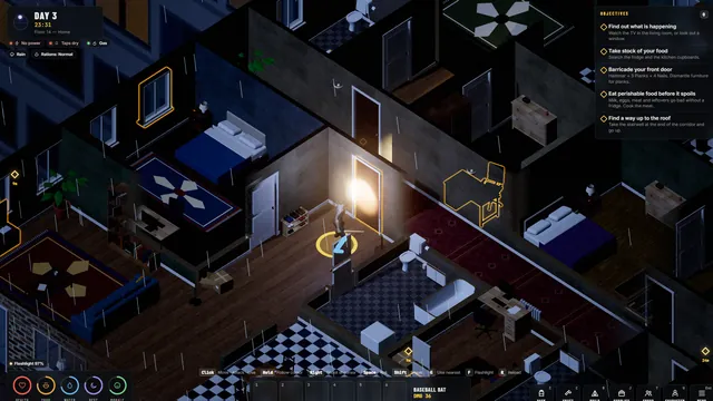 Searching by flashlight in the blackout