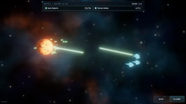 The final round of a battle