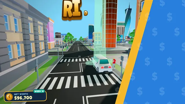 Driving through the city