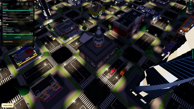 Downtown at night