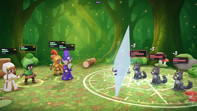 Ice spikes erupt under a pack of goblins